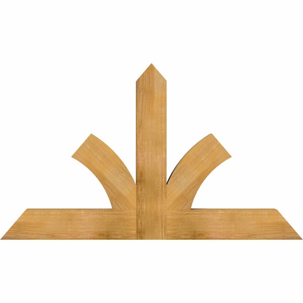 Ekena Millwork Richland Rough Sawn Timber Gable Bracket, Western Red Cedar, 60"W x 35"H x 4"D x 6"F, 14/12 Pitch GBW060X35X0406RIC00RWR - main